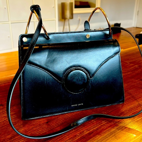 "Phoebe" by Danse Lente Black Leather Crossbody Bag - Picture 1 of 10